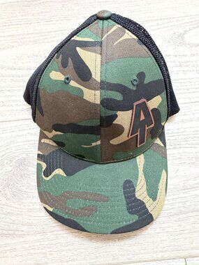 Appalachian Trail AT Camo & Black Mesh Trucker Hat LG/XL Adjustable Stretch Fit